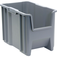 Giant Stacking Containers, 10-7/8" W x 12-1/2" H x 17-1/2" D, Grey Brunswick Fyr & Safety