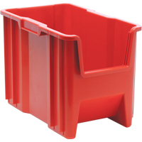Giant Stacking Containers, 10.875" W x 17.5" D x 12.5" H, Red Brunswick Fyr & Safety