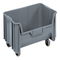 Bac g&eacute;ant mobile empilable, 12-7/16" ha x 19-7/8" la x 15-1/4" p, Capacit&eacute; de 250 lb, Gris Brunswick Fyr & Safety