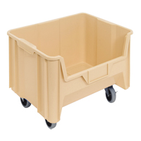 Bac g&eacute;ant mobile empilable, 12-7/16" ha x 19-7/8" la x 15-1/4" p, Capacit&eacute; de 250 lb, Ivoire Brunswick Fyr & Safety