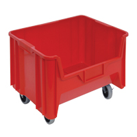 Bac g&eacute;ant mobile empilable, 12-7/16" ha x 19-7/8" la x 15-1/4" p, Capacit&eacute; de 250 lb, Rouge Brunswick Fyr & Safety