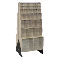 Tip-Out Bins Stand, 23-5/8" W x 16" D x 52" H, 76 Drawers CE970 | Brunswick Fyr & Safety