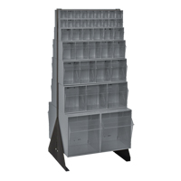 Tip-Out Bins Stand, 23-5/8" W x 16" D x 52" H, 76 Drawers CE971 | Brunswick Fyr & Safety