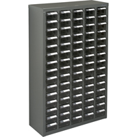 Casiers pour pi&egrave;ces KPC-600, Acier galvanis&eacute;, 75 tiroirs, 23-1/10" x 8-7/10" x 36-9/10", Gris Brunswick Fyr & Safety