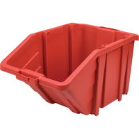 Bac g&eacute;ant en plastique, 15-1/2" la x 13" H x 25" p, Rouge, Capacit&eacute; 200 lb Brunswick Fyr & Safety