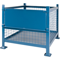 Bulk Stacking Containers, 34.5" W x 40.5" D x 30" H, 3000 lbs. Capacity Brunswick Fyr & Safety