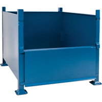 Bulk Stacking Containers, 30" H x 34.5" W x 40.5" D, 3500 lbs. Capacity Brunswick Fyr & Safety