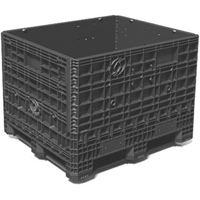 Conteneurs repliables &agrave; usage moyen Bulkpak, 48" lo x 40" la x 34" h, Noir Brunswick Fyr & Safety