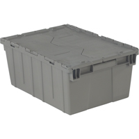 Contenants de distribution Flipak en plastique poly&eacute;thyl&egrave;ne (PE), 21,9" x 15,2" x 9,3", Gris Brunswick Fyr & Safety