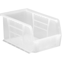 Bac transparent ultra empilable & suspendable, 6" la, 5" h x 9-1/4" p, Transparent Brunswick Fyr & Safety