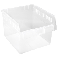 Store-Max Shelf Bins, 11-1/8" W x 8" H x 11-5/8" D, Clear, 44 lbs. Capacity Brunswick Fyr & Safety