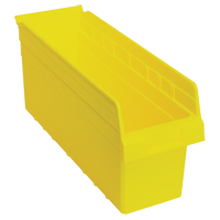 Store-Max Shelf Bins, 6-5/8" W x 8" H x 17-7/8" D, Yellow, 56 lbs. Capacity Brunswick Fyr & Safety
