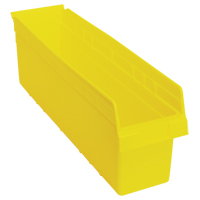 Store-Max Shelf Bins, 6-5/8" W x 8" H x 23-5/8" D, Yellow, 68 lbs. Capacity Brunswick Fyr & Safety