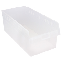 Bacs pour &eacute;tag&egrave;re Store-Max, 11-1/8" la x 8" H x 23-5/8" p, Transparent, Capacit&eacute; 68 lb Brunswick Fyr & Safety
