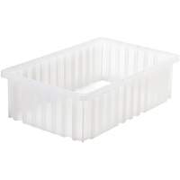 Divider Box&reg; Container, Plastic, 16.5" W x 10.875" D x 5" H, Grey Brunswick Fyr & Safety