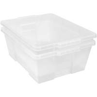 Plastic Latch Container, 15.875" W x 21" D x 7.75" H, Clear Brunswick Fyr & Safety