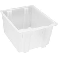 Heavy-Duty Stack & Nest Tote, 13" x 19.5" x 23.5", Clear Brunswick Fyr & Safety