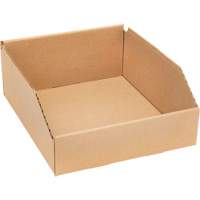 Deep Corrugated Parts Bins, 9-3/4" W x 11-1/4" D x 4-1/2" H, Beige Brunswick Fyr & Safety