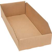 Deep Corrugated Parts Bins, 7-3/4" W x 17-1/4" D x 4-1/2" H, Beige Brunswick Fyr & Safety