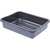 All-Purpose Ribbed-Bottom Storage Tub, 5" H x 15" D x 21" L, Plastic, Grey Brunswick Fyr & Safety