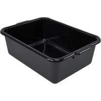 All-Purpose Flat-Bottom Storage Tub, 7" H x 15" D x 21" L, Plastic, Black Brunswick Fyr & Safety