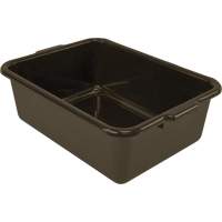 All-Purpose Flat-Bottom Storage Tub, 7" H x 15" D x 21" L, Plastic, Brown Brunswick Fyr & Safety