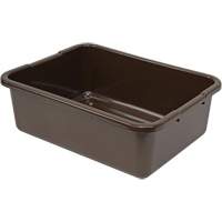 All-Purpose Ribbed-Bottom Storage Tub, 7" H x 15" D x 21" L, Plastic, Brown Brunswick Fyr & Safety