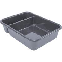 All-Purpose Compartmentalized Storage Tub, 5" H x 15" D x 20" L, Plastic, Grey Brunswick Fyr & Safety