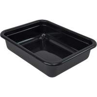 All-Purpose Flat-Bottom Storage Tub, 5" H x 17" D x 22" L, Plastic, Black Brunswick Fyr & Safety