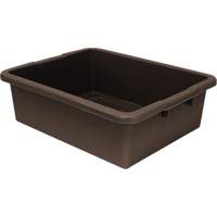 All-Purpose Ribbed-Bottom Storage Tub, 7" H x 17" D x 22" L, Plastic, Brown Brunswick Fyr & Safety