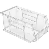 Crystal Clear Ultra Bins, 8-1/4" W x 7" H x 14-3/4" D, Clear Brunswick Fyr & Safety