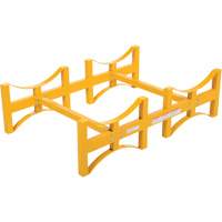 Porte-barils empilable en acier, 2 barils, Capacit&eacute; de 1600 lb, 45-1/2" la x 29-7/8" p x 12-3/4" h Brunswick Fyr & Safety