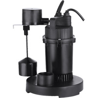 Thermoplastic Submersible Sump Pump, 2560 GPH, 115 V, 4.6 A, 1/3 HP Brunswick Fyr & Safety