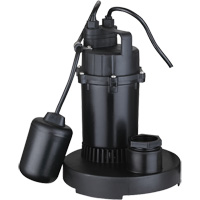 Thermoplastic Submersible Sump Pump, 2560 GPH, 115 V, 4.6 A, 1/3 HP Brunswick Fyr & Safety