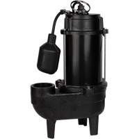Cast Iron Sewage Pump, 120 V, 9.5 A, 6000 GPH, 1/2 HP Brunswick Fyr & Safety