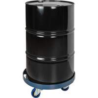 Drum Dolly, Steel, 1400 lbs. Capacity, 24" Diameter, Blue Elastic Casters Brunswick Fyr & Safety