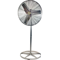 Stainless Steel Food Service Washdown Air Circulating Fans, Industrial, 1 Speed, 20" Diameter Brunswick Fyr & Safety