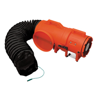 8" Plastic COM-PAX-IAL Blowers, 1/3 HP, 900 CFM, Explosion Proof Brunswick Fyr & Safety