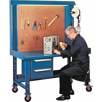 Maxi-Bench Workstation, Steel/Wood Surface, 60" W x 30" D x 76" H FF068 | Brunswick Fyr & Safety