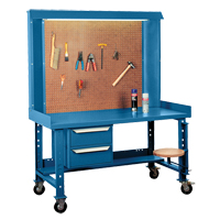 Maxi-Bench Workstation, Steel/Wood Surface, 60" W x 30" D x 76" H FF069 | Brunswick Fyr & Safety