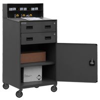 Shop Desk, 23" W x 20" D x 51" H, Grey FG789 | Brunswick Fyr & Safety
