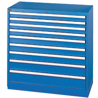 Armoires de rangement avec tiroirs, 9 tiroirs, 40-1/4" la x 22-1/2" p x 41-3/4" h, Bleu brillant Brunswick Fyr & Safety