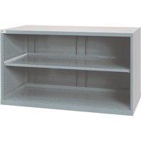 Shelf Cabinets, Steel, 33-1/2" H x 56-1/2" W x 28-1/2" D, Light Grey Brunswick Fyr & Safety