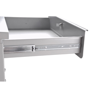 Cabinet Style Shop Desk, 34-1/2" W x 30" D x 53" H, Grey FI520 | Brunswick Fyr & Safety