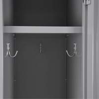 Clean Line Lockers, 3 -tier, Bank of 4, 48" x 18" x 82", Steel, Charcoal, Rivet (Assembled) Brunswick Fyr & Safety