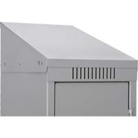 Clean Line Lockers, 2 -tier, Bank of 4, 48" x 18" x 82", Steel, Charcoal, Rivet (Assembled) Brunswick Fyr & Safety