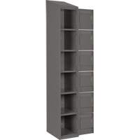 Clean Line Lockerette, 6 -tier, Bank of 4, 48" x 18" x 78", Steel, Charcoal, Rivet (Assembled) Brunswick Fyr & Safety