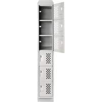 Assembled Lockerettes Clean Line™ Perforated Economy Lockers FJ535 | Brunswick Fyr & Safety