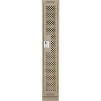 Casiers Clean Line, 12" x 15" x 76", Acier, Beige, Rivet (assembl&eacute;), Perfor&eacute; Brunswick Fyr & Safety
