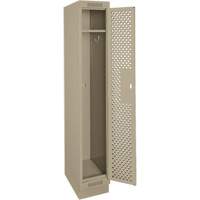 Casiers Clean Line, 12" x 15" x 76", Acier, Beige, Rivet (assembl&eacute;), Perfor&eacute; Brunswick Fyr & Safety